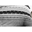 Parure Drap plat + drap-housse 140x190 + 2 T - Pur coton 57 fils - Graphic - Noir, Blanc - Naturelle - Chambre-1