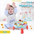 Table d'activité Musicale - Jouets Musicaux pour Enfants - Bébé Jouet Cadeau - 12 Mois - 3 Ans-1