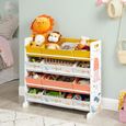Étagère pour jouets enfant - SONGMICS - Meuble avec 12 paniers - Matériaux de qualité - Blanc GKRS04WT-1