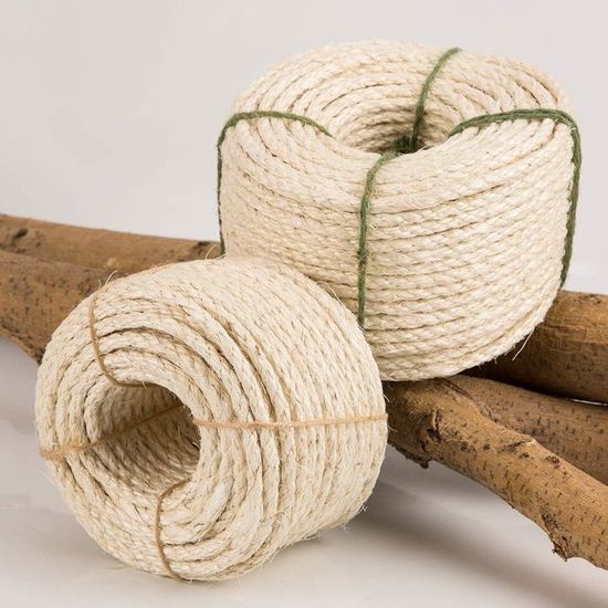 GIGIIS Corde De Jute Naturelle 8mm X 30m - Corde Sisal Robuste Pour Arbre à Chat, Jardinage, Nautisme Et Décoration