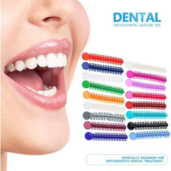HURRISE Liens de ligature orthodontique dentaire 40 pcs Multicolore Dentaire  Orthodontique Ligature Bandes De Caoutchouc Correcteur - Cdiscount Au  quotidien