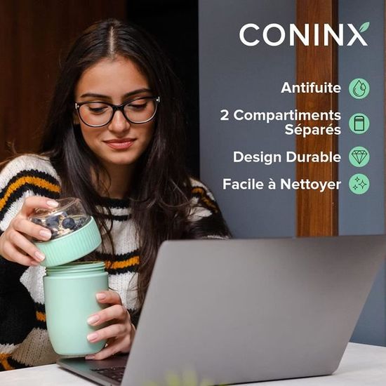 Tupperware Yaourt Pmueuff Bol Muesli A Emporter, Pot à Yaourt En Acier Cup Cereal