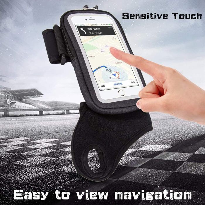 Brassard De Sport Bone Run Tie - Porte-téléphone Universel Ajustable - Silicone Gris - Neuf