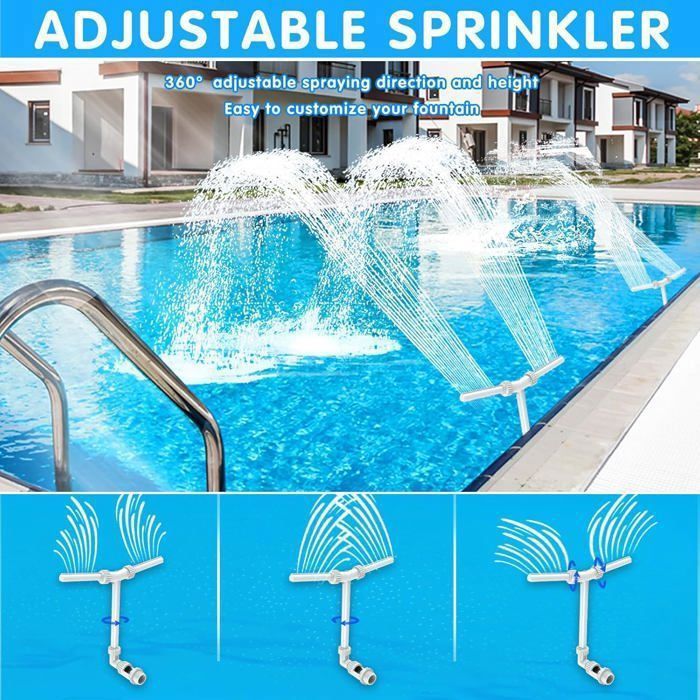 Fontaine de Piscine, Accessoires de Piscine à Double Jet Fontaine de ...