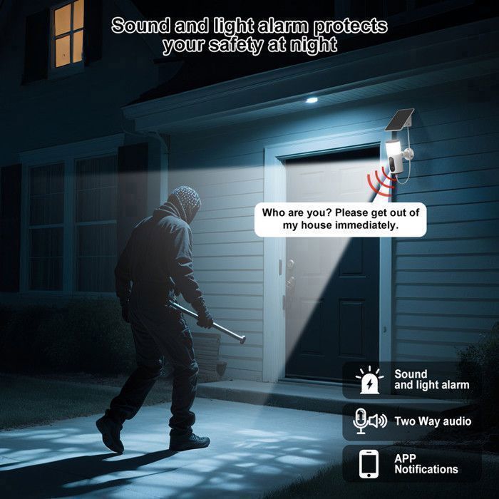 Caméra De Surveillance Extérieure Solaire ANRAN C3 - WiFi, 3MP, Détection Humaine, IP66