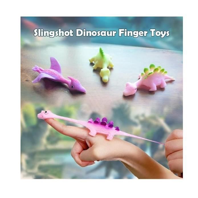 10Pcs Slingshot Dinosaur Finger Toys, Funny Rubber Finger Dinosaur