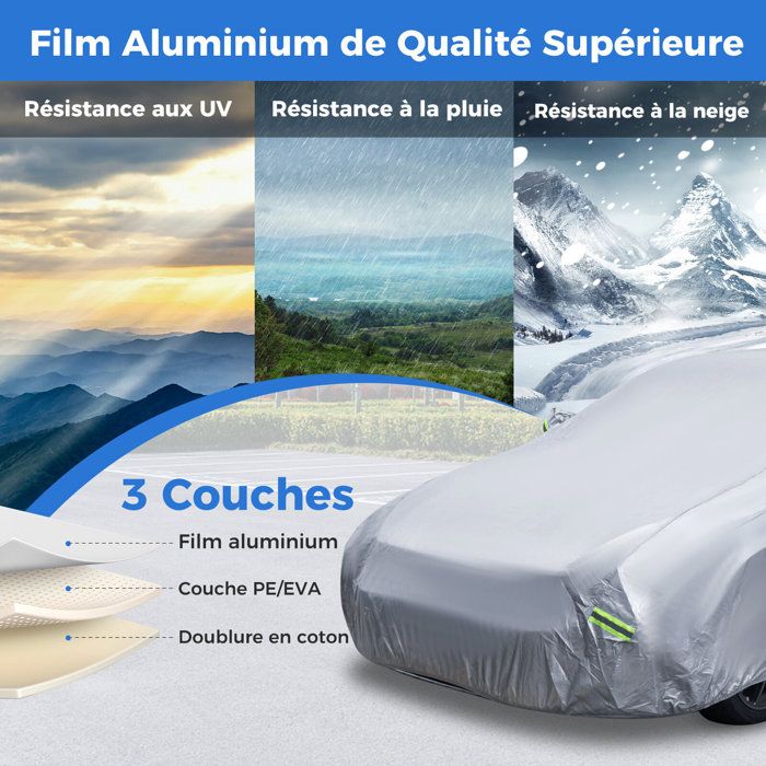 Bâche Voiture Extérieure Peugeot 108 Hayon 2014- - Protection Complète UV Pluie Neige Poussière