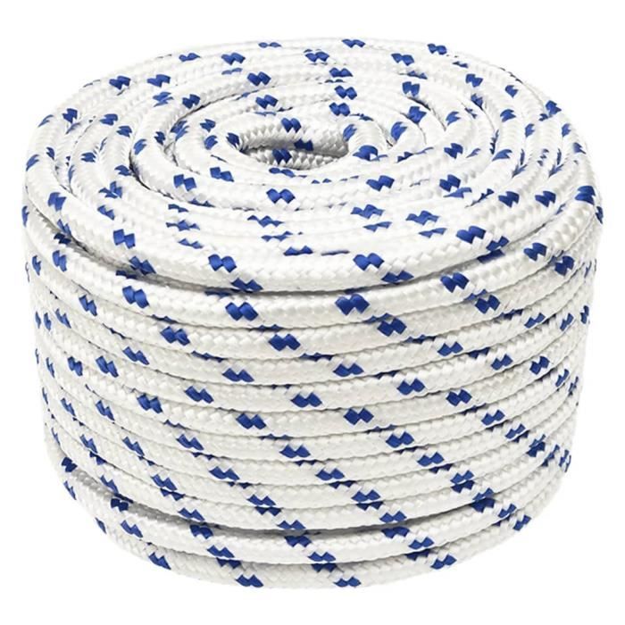 Corde De Bateau Festnight – Polypropylène 6 Mm, 100 Mètres, Blanche – Flotte, Résiste Aux Intempéries – Pour Amarrage, Gréement – Pas Pour Escalade Ni Levage