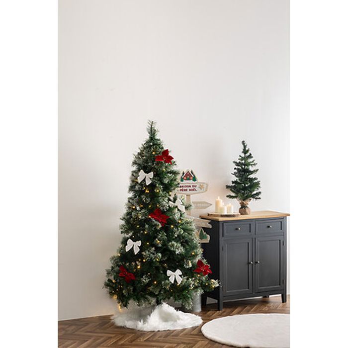 Sapin De Noël Artificiel Floqué Neige 1,80 M - Non éclairé - Branches Articulées - Pour Intérieur Et Extérieur - 11