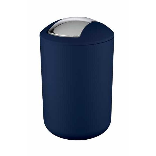 Set d'accessoires de salle de bain, gobelet salle de bain, distributeur savon liquide, mini poubelle salle de bain Brasil bleu - Maison