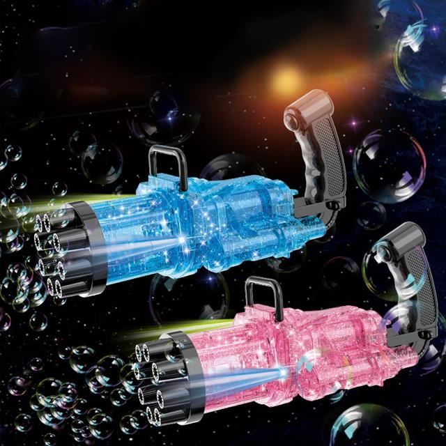 Pistolet à bulles pour enfants, pistolet à bulles licorne lumineux avec ailes, machine à bulles automatique pour enfants pour fête - TV Son Photo