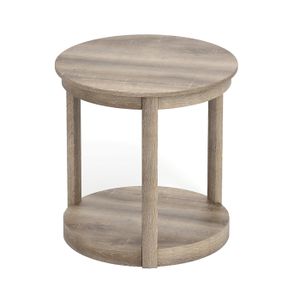 Petite table d'appoint ronde en rotin - Brin d'Ouest