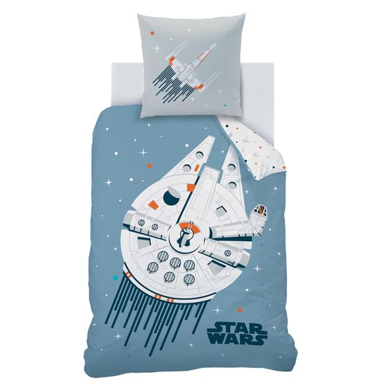 Parure de lit Star Wars Baby Yoda - En microfibre - Avec housse de