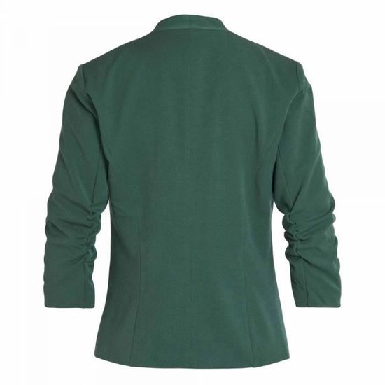 Veste blazer stretch sans col VILA Femme Vert fonce Toutes - Main Image