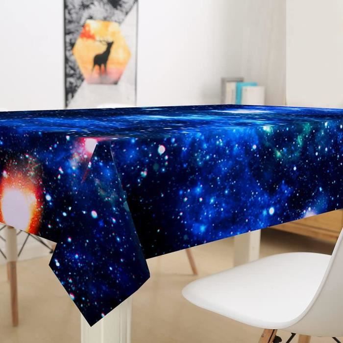 Nappe De Table Rectangle Anti Tache Merry Christmas 150x300cm - Arbre De Noël, Imperméable Et Déco Festive