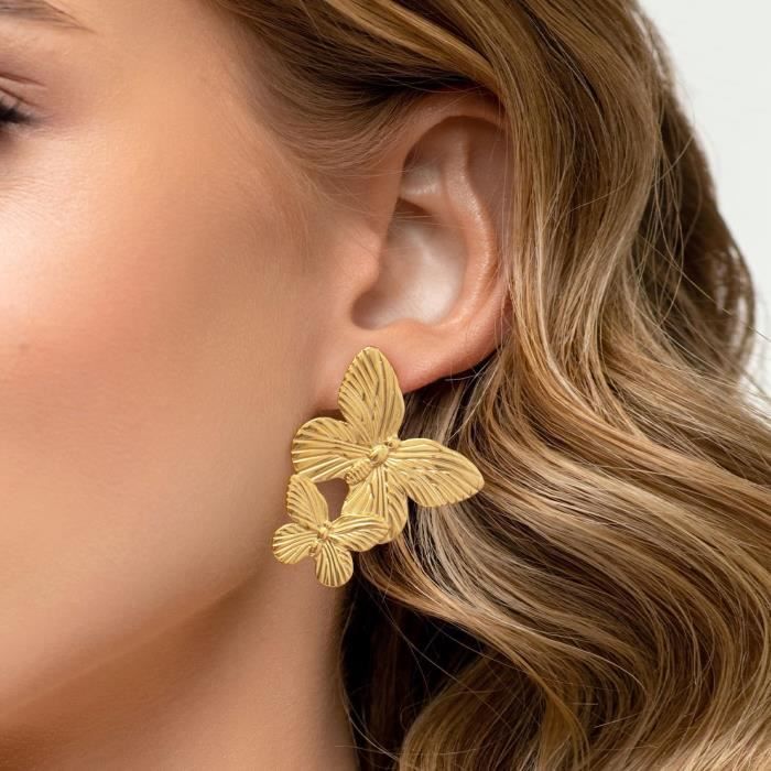 12 Boucles D'oreilles Piercing Hélix/conch - Acier Inoxydable Doré - Simple Et Tendance - 6
