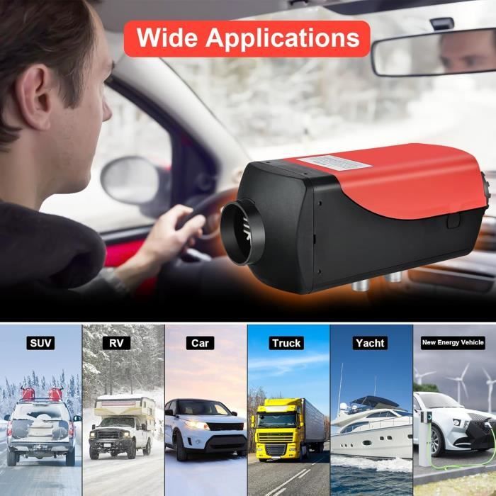 Chauffage De Voiture 8000W 5KW 12V/24V, Chauffage à Air Diesel Avec Silencieux, Télécommande, Camion, Bateau, Bus, Camping-car, Remorque, Chauffage De Stationnement