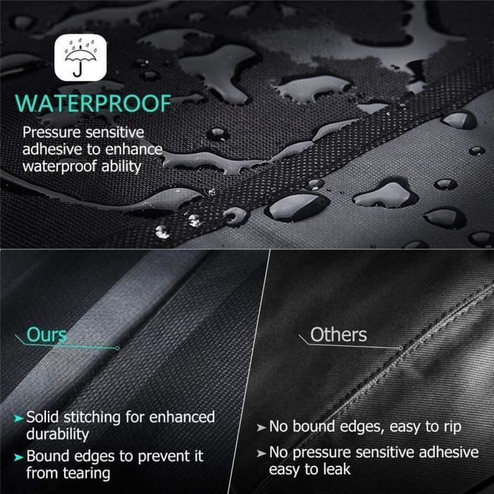 Housse De Protection Pour Barbecue Weber, Brinkmann, Char Broil - Tissu Oxford 600D Imperméable, 147x61x122 Cm, Noir