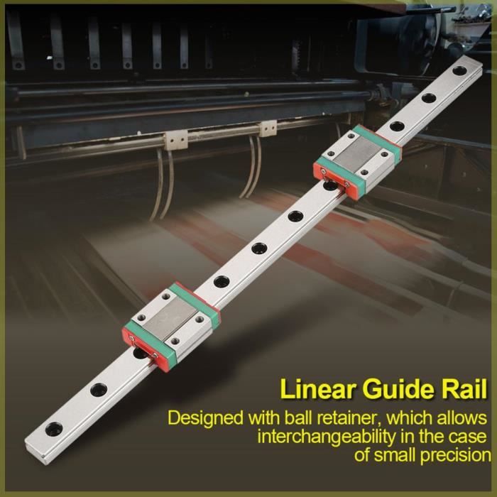 Miniature Guide Rails Guide de rail linéaire miniature 300 mm x 12 mm Rails linéaires avec ...