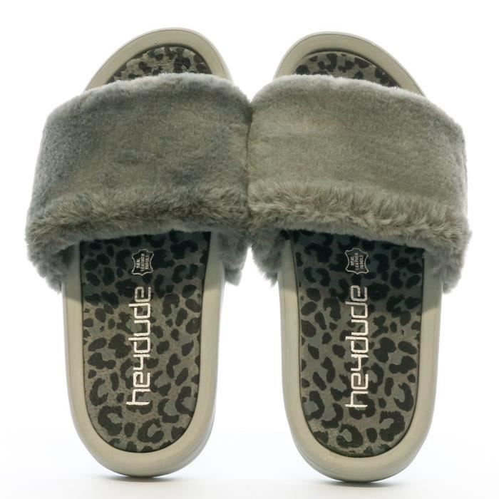 Claquettes Femme Hey Dude Peggy Gris Semelle en mousse