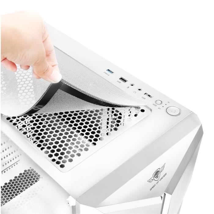 Custodia PC Gamer Spirit Of Gamer CLONE 4 - Torre Media ATX/MATX/ITX, Vetro Temperato, 2 Ventole ARGB 120mm Incluse, Filtro Polvere - 2