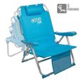 Chaise pliante en aluminium Aktive - modèle 53983 - 5 positions - bleu-3