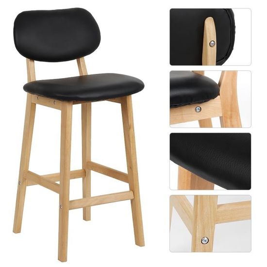 Tabourets de Bar Repose-Pieds rembourr/és avec Dossier en /éponge Chaises de Salle /à Manger pour Cuisine Restaurant Pub 75cm Charge 200kg Pieds en m/étal dor/é Hauteur Tabouret Comptoir Caf/é Bar Max