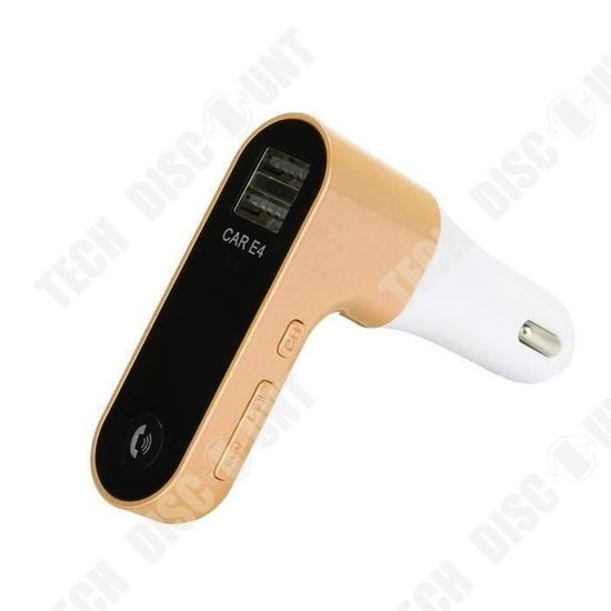 Transmetteur FM Bluetooth Voiture AUX USB SD CARQ9 Rouge - Vente en