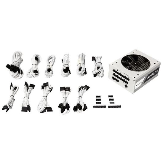 Noir Corsair RM850x Alimentation PC Modulaire Complet, 850 Watt, 80 PLUS Gold