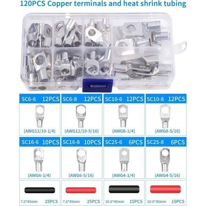 Borne À Sertir En Cuivre À Anneau 50 Pièces Anneaux Cosse À Sertir En