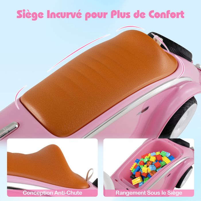 Porteur Enfant 2 Ans COSTWAY 3 En 1 Voiture à Pousser Enfants De 2-6