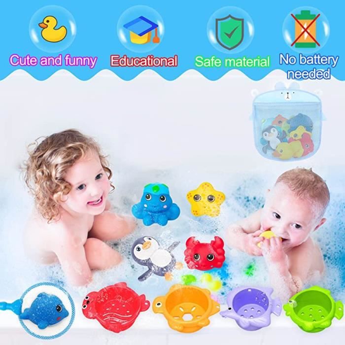 4 Pièces Jouets WAHAISON Pour Piscine Et Salle De Bain, Jeux De Bain Enfant Jouets Bain Flottants Colores Cadeaux De Jouets D Animaux Aux Couleurs 59396 B