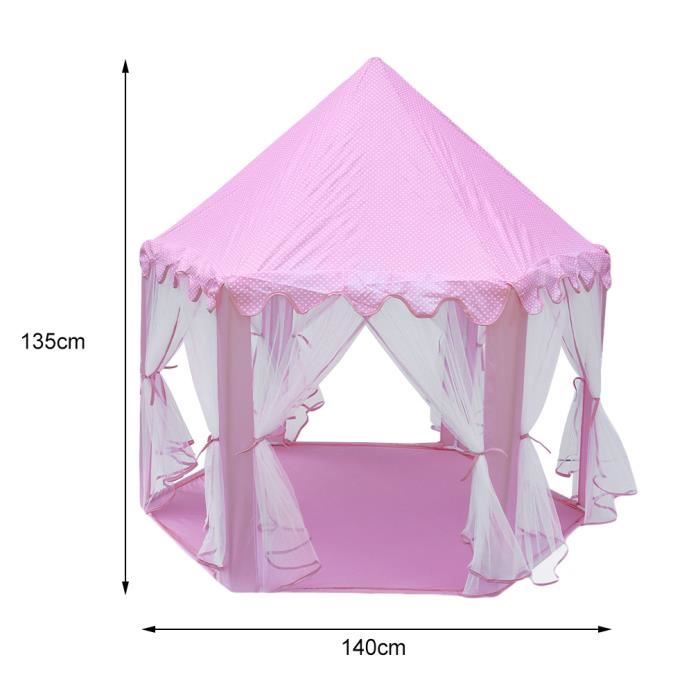 Tente de jeu pour enfants Princesse Pop Up Chateau Rose 140