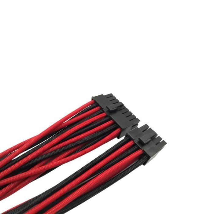 Red Rmi Cable 300mm Red -Câble modulaire individuelle pour Corsair PSU RMI de PC ...