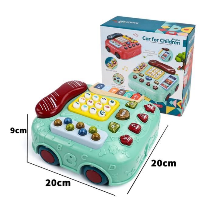 Jouet Téléphone Avec Roues Pour Bébé - Musical Et Éducatif - Interaction Parent-Enfant - Couleur Bleu/Rose