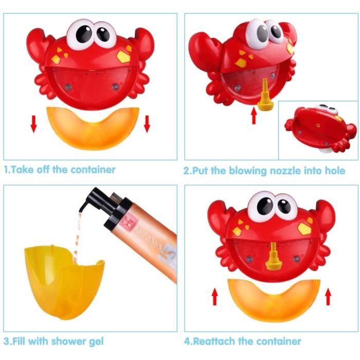 Jouet De Bain Bébé,Jeux De Bain Pour Bebe Enfant 1 2 3 4 Ans,6Pcs Poulpe Lumineux Piscine