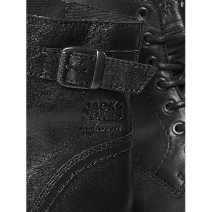 Boot Taille Jack And Jones Leather Chelsea Boots ERAM FLEX Cognac