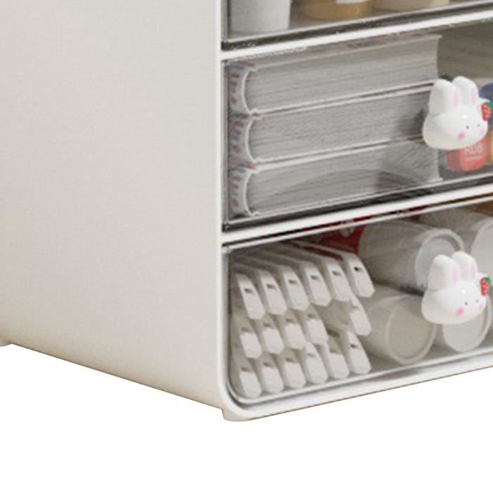 Organisateur De Bureau 3 Tiroirs – Rangement Compact Pour Stylos, Cosmétiques, Télécommandes