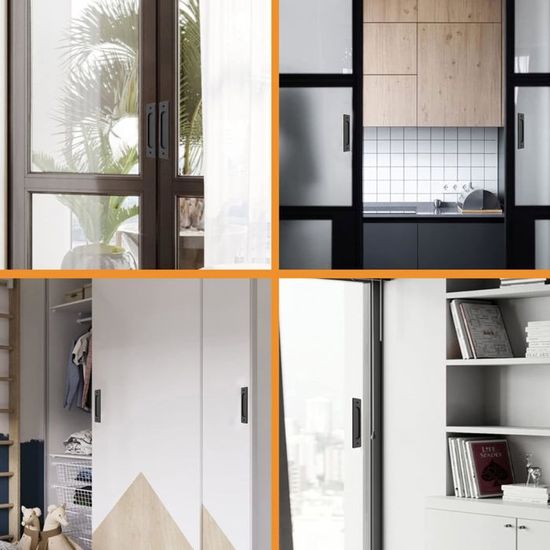 Maniglie Per Profili Alluminio Serie 30 - Set Di 2 Nero Con Dadi E Viti - Foto 2