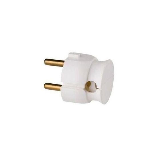 Prolunga 2P+T 16A anello fisso plastica uscita dritta Bianco