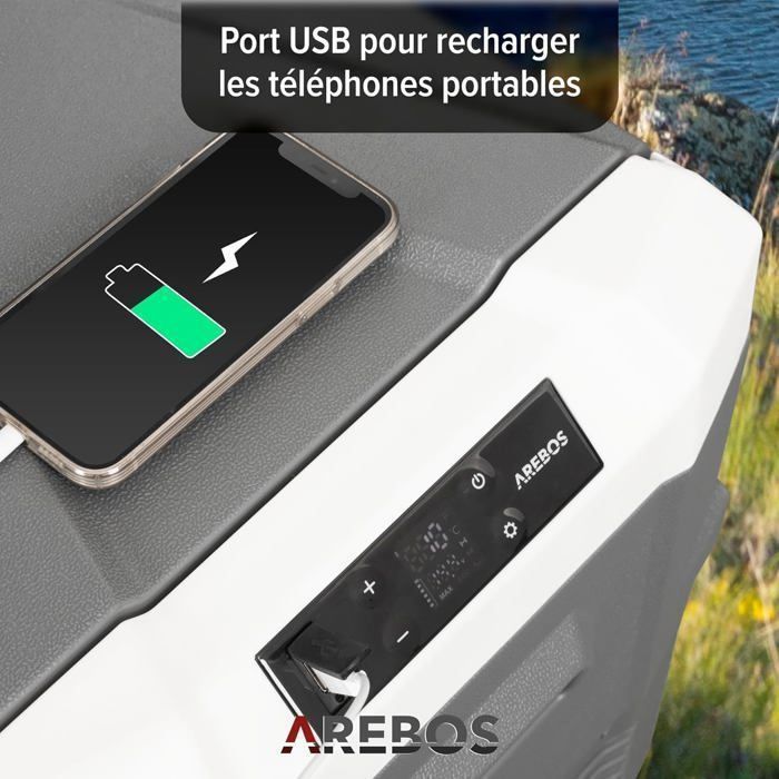 AAOBOSI Glacière à copresseur, Glaciere Electrique Double Zone, Frigo