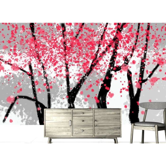 Papier Peint Panoramique Paysage 3d Peint Tropical Noir Et Blanc Grand ...