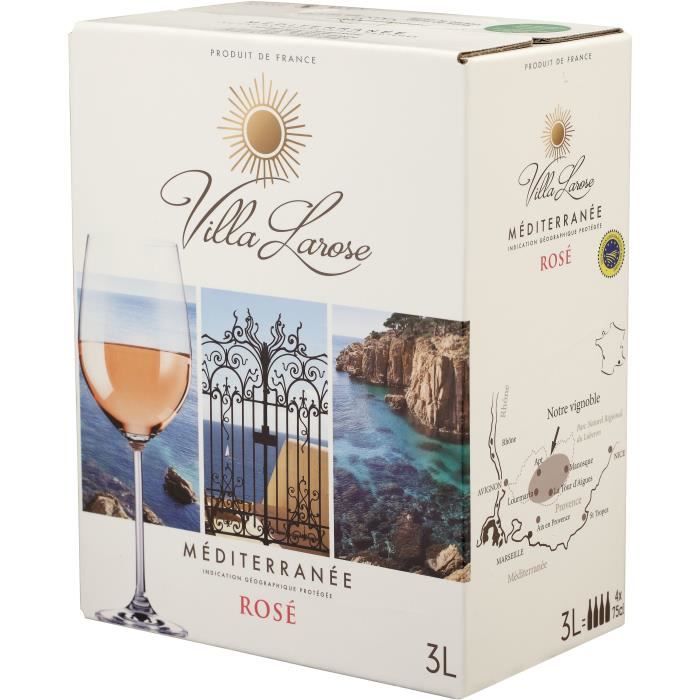 BIB Villa Larose IGP Méditerranée - Vin rosé