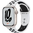 Apple Watch Nike Series 7 GPS - 41mm - Boîtier Starlight Aluminium - Bracelet Pure Platinum/Black Nike Sport Band - Regular-0