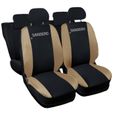 Lupex Shop Housses de siège auto compatibles pour Sandero Noir Beige-0