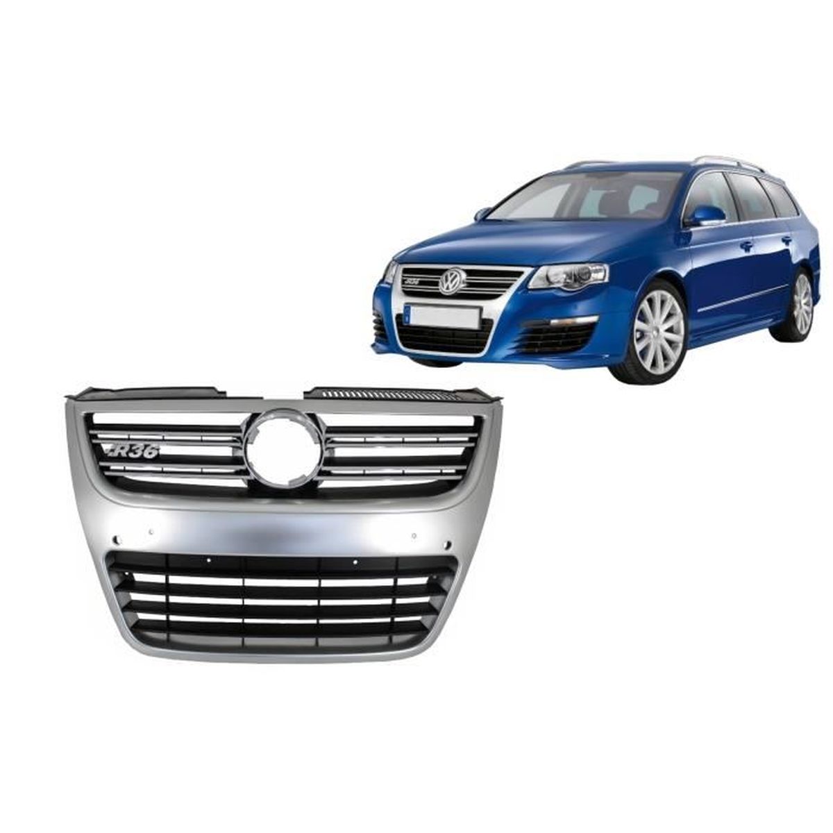 Pare Choc Avant Brouillard Phares & Grille Set Pour 2006-2009 VW Passat 3C B6 Pare Choc Avant Brouillard Phares & Grille Set Pour 2006-2009 VW Passat 3C B6