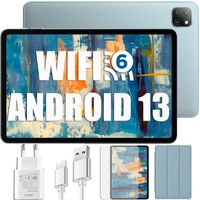 Oscal Pad 50 WiFi Tablette Tactile 10.1 pouces HD+ IPS Android 13 2.4G+5G WiFi 6, RAM 6 Go ROM 64 Go/SD 1 To 5100mAh - Bleu
