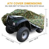 Bâche voiture,housse de Camouflage pour Quad ATV,imperméable,anti-neige,anti-poussière,Anti-UV - Type 3XL-256x110x120cm