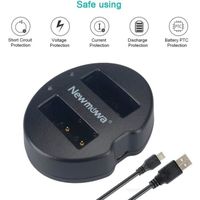 Newmowa Double USB Chargeur + 2 Batteries BLS-5 pour Olympus