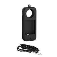 Étuis de protection du corps noir avec cordon Accessoires appareil photo compact pour Insta360 X3 - Noir